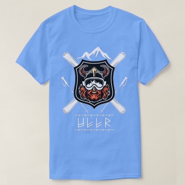 Herre Gud, ärkeskapets norse Hunting Viking Ski T Shirt (Design framsida)
