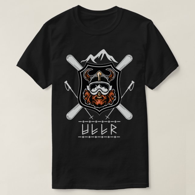 Herre Gud, ärkeskapets norse Hunting Viking Ski T Shirt (Design framsida)