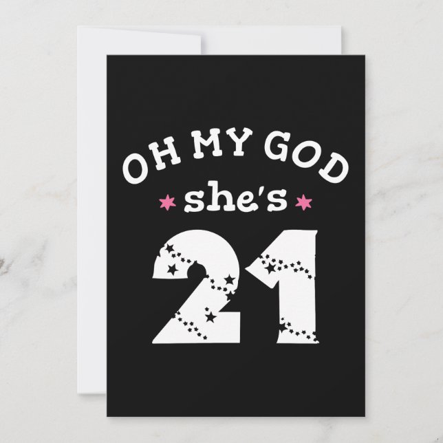 Herre Gud hon är 21 år Inbjudningar (Framsida)