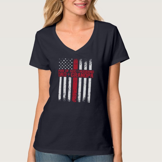 Herre gud Make Pappa farmor Jesus Religiösa T Shirt (Framsida)