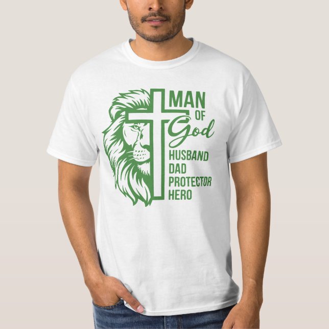 Herre Gud Make pappa Protector Hero T Shirt (Framsida)