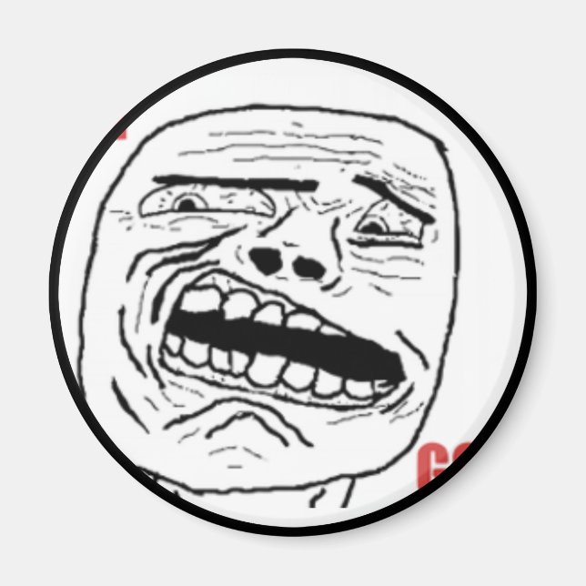 Herre Gud Tecknad Ansikte Magnet (Framsidan)