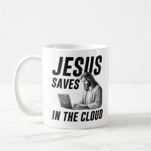 Herre Jesus Jesus sparkar i molnet Kaffemugg