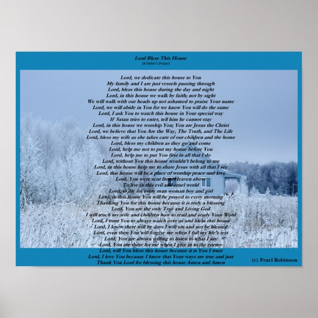 Herre välsignar huset 16X12 Poster (Framsidan)