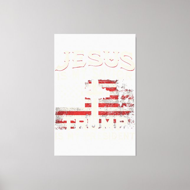 Herregud, är min själ, är min president amerikansk canvastryck (Framsida)