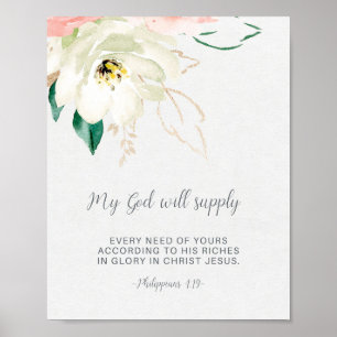Herregud, Bible Verse Poster
