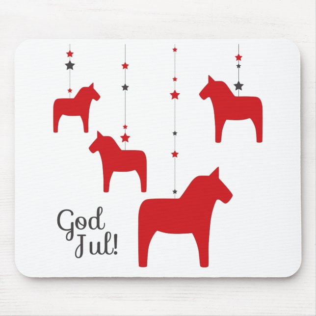 Herregud! Dala Horse Mouse Pad Musmatta (Framsidan)