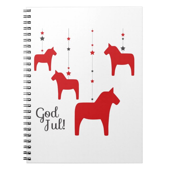 Herregud! Dala Horse Notebook Anteckningsbok (Framsidan)