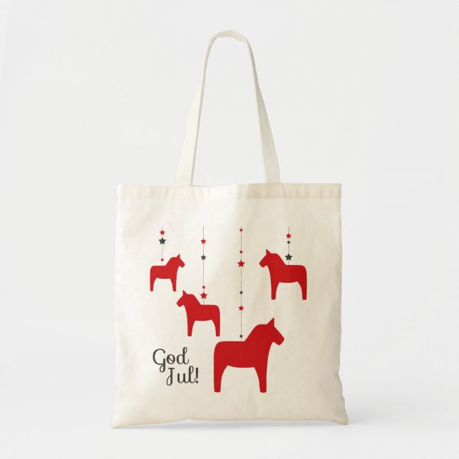 Herregud! Dala Horse Tote Bag Tygkasse (Framsidan)