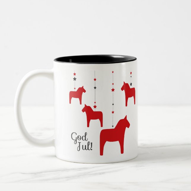 Herregud! Dala Horse Two-Tone Coffee Mugg (Vänster)