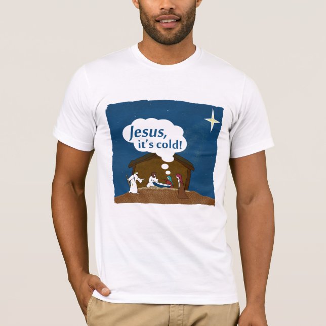 Herregud, det är Kall! Jul Humor T-Shirt (Framsida)
