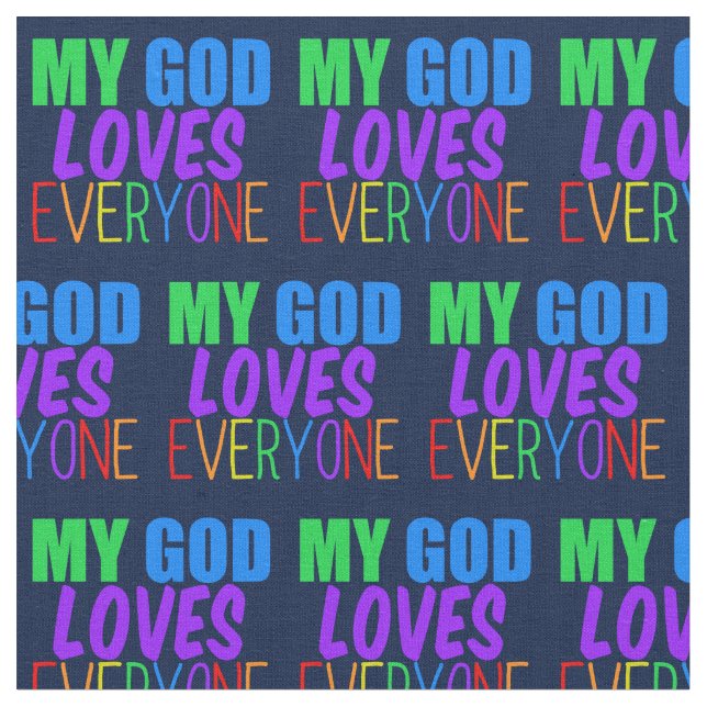 Herregud Kärlek Alla Cute Christian Tyg (Närbild)