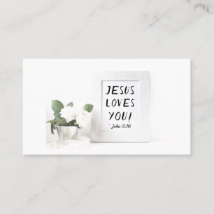 Herregud Kärlek! John 3:16, skriptreferens Visitkort