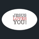 Herregud Kärlek! Ovalt Klistermärke<br><div class="desc">Herregud Kärlek!</div>