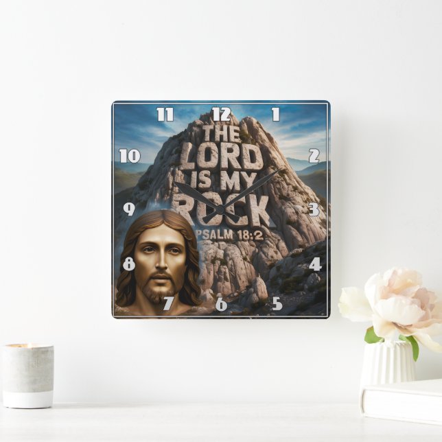 Herregud, min Sten av åldern Herren är mitt Sten Fyrkantig Klocka (Hem)