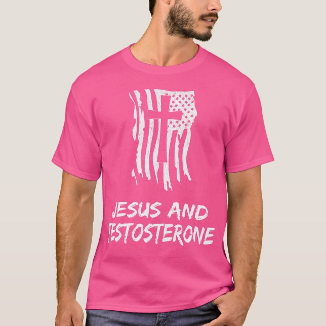 Herregud och testosteron. Christian Testosterone T Shirt (Framsida)