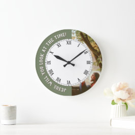 Herregud, titta på Roligt Clock. Stor Klocka