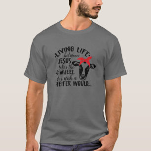 Herrejävulen Heifer lever livet mellan Jesus och t Shirt