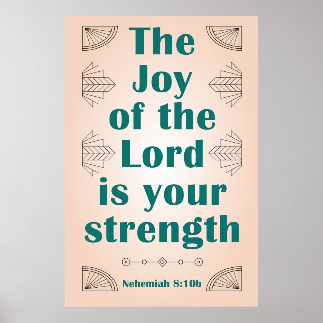 Herren är din starka ArtDeco Poster (Framsidan)