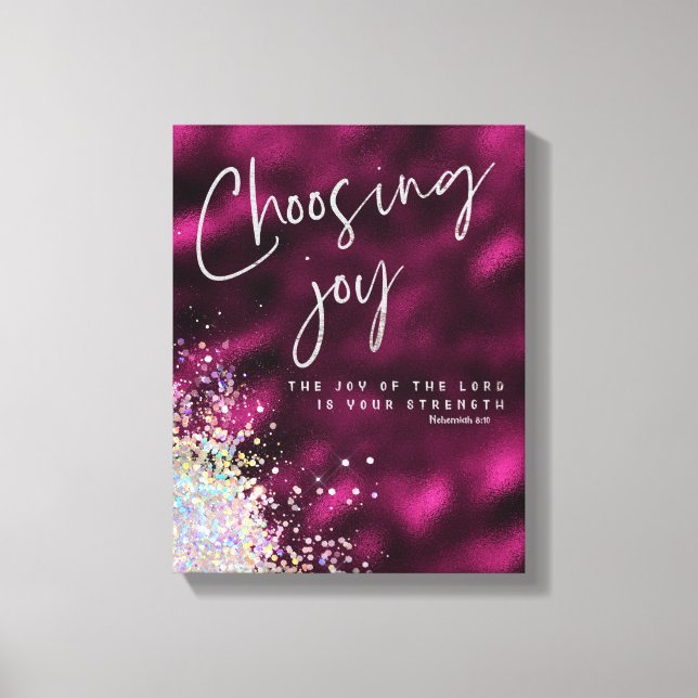 Herren är din styrka KJV Verse Canvastryck (Framsida)