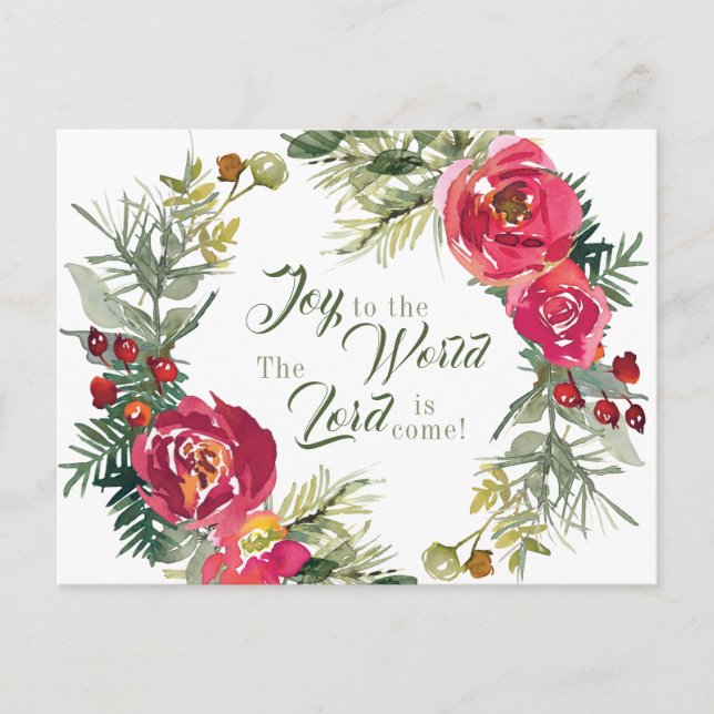 Herren är Kom, jul Vykort (Framsida)