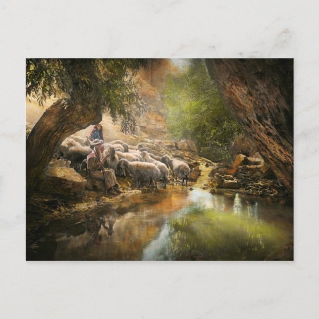 Herren är min herde 1910 vykort (Framsida)