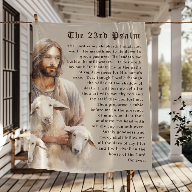 Herren är min herde - 23:e psalm fleecefilt (Skapare uppladdad)