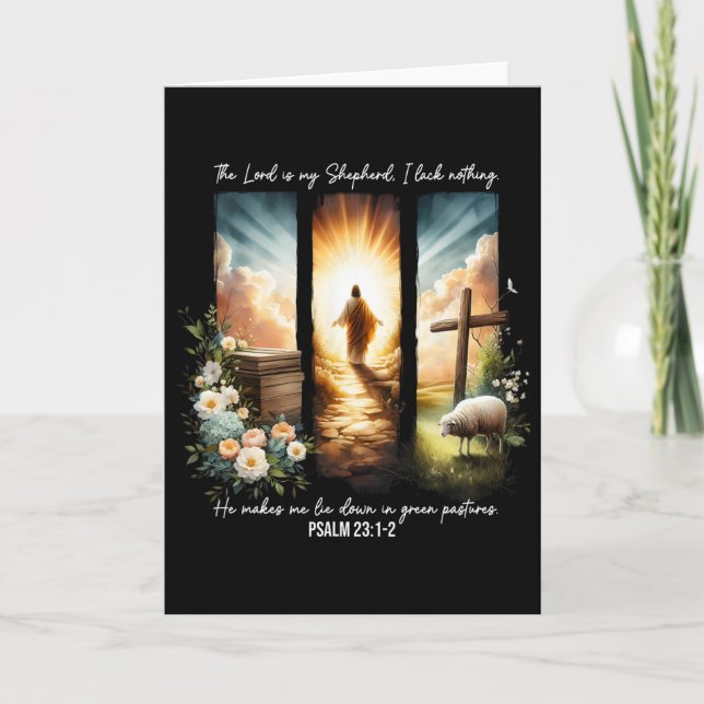 Herren Är Min Herde Bibel Tro Kristna Öst Kort (Framsida)