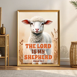 Herren är min herde Boho kristen barnkammare konst Poster
