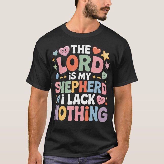 Herren Är Min Herde Jag Saknar Inget Kyrka T Shirt (Framsida)