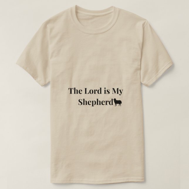 Herren Är Min Herde Kristet Tro T-Shirt (Design framsida)