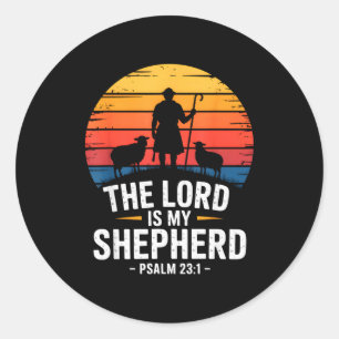 Herren är min herde Psalm 23_1 Bibelvers Runt Klistermärke