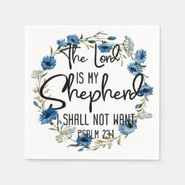 Herren är min herde | Psalm 23:1 Bibelverse Pappersservett