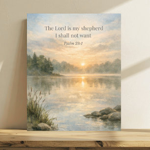 Herren är min herde Psalm 23:1 Kristet Poster