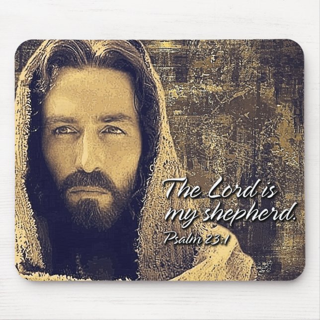 Herren är min herde Psalm 23:1 Mousepad Musmatta (Framsidan)