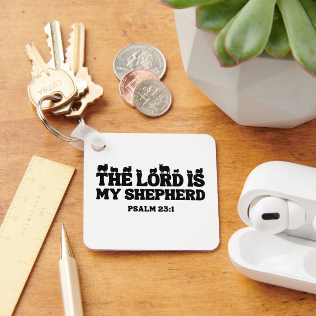 Herren är min herde – Psalm 23:1 Nyckelring (Skrivbord)