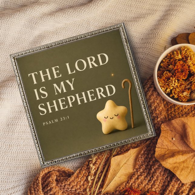 Herren Är Min Herde | Psalm 23:1 | Olivgrön Poster (Skapare uppladdad)