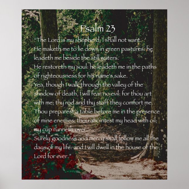 Herren är min herde, Psalm 23 Poster (Framsidan)