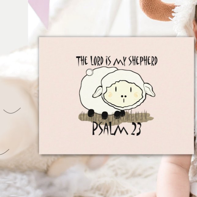 Herren är min herde Psalm 23 Spädbarnst-shirt - U Vykort (Skapare uppladdad)