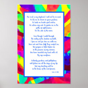 Herren är min herde Psalm 23 uppmuntran Poster