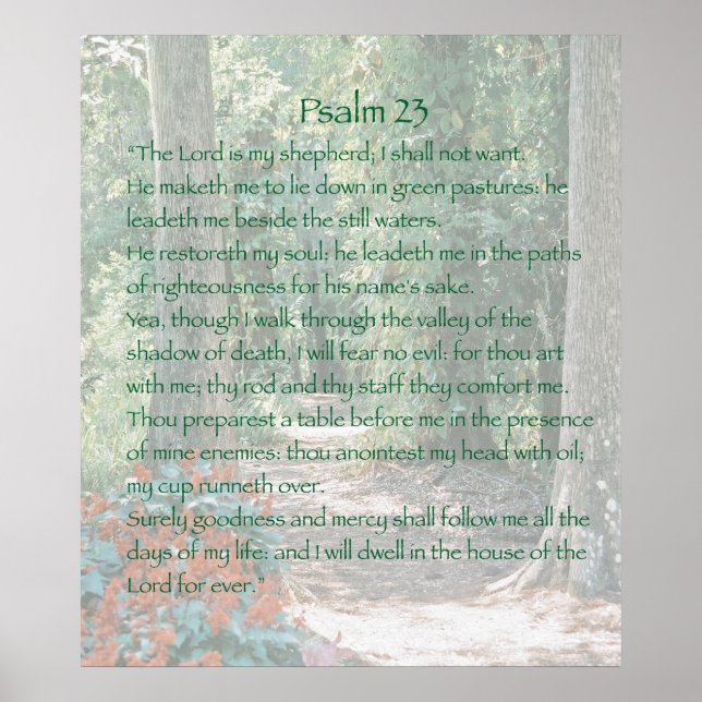 Herren är min herde, Psalm 23, version B Poster (Framsidan)