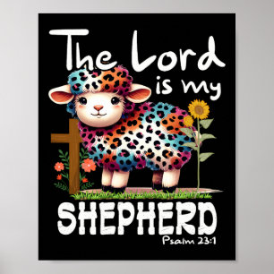 Herren Är Min Herde Psalm Söt Får Påsk Ch Poster