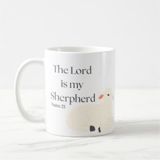 Herren är min herde Psalms 23 White Lamb Kaffemugg