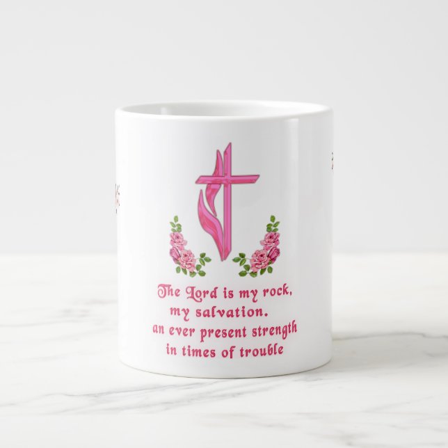 Herren är min klippa jumbo mugg (Framsidan)