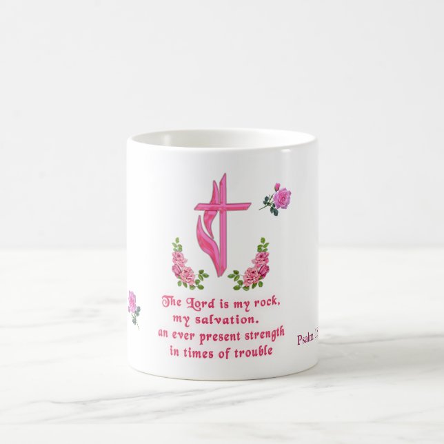 Herren är min klippa kaffemugg (Center)