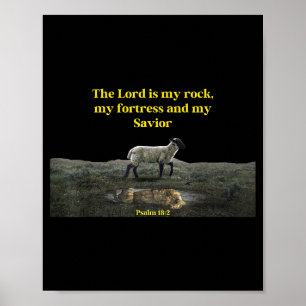 Herren är min klippa Psalm 18_2 - Kristna värderin Poster