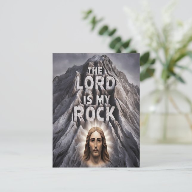 Herren Är Min Klippa: Psalm 18:2 Vykort (Stående Fram)