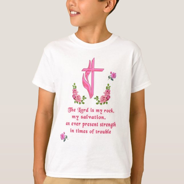 Herren är min klippa t shirt (Framsida)