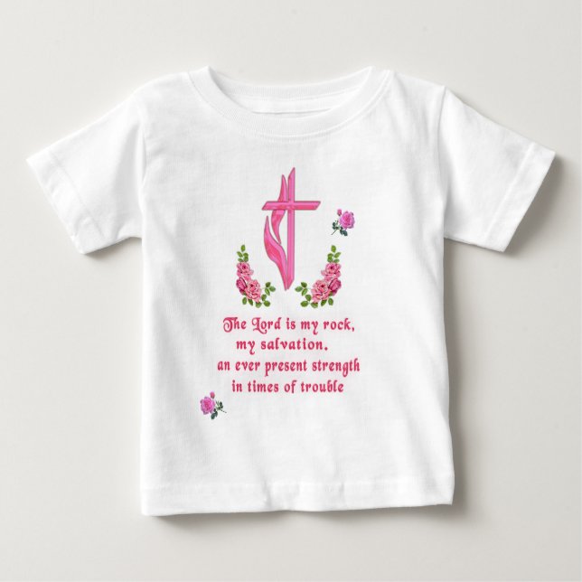 Herren är min klippa t shirt (Framsida)
