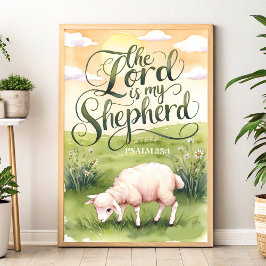 Herren är min Shepherd Christian Wall Art Print Poster